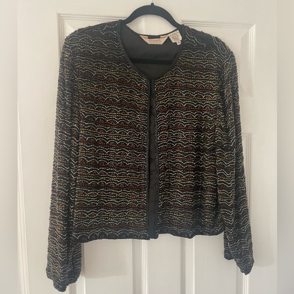 VINTAGE- Designer Beaded Jacket with Silk Lining - excellent condition - Picture 1 of 8